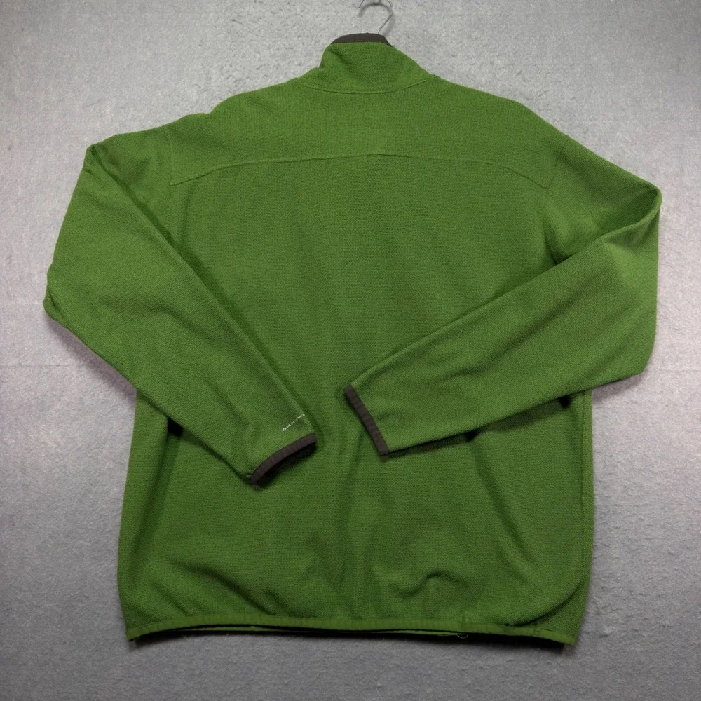 Columbia Mens Omni-Wick Quarter Zip Fleece Pullover Green XL Textured Outdoor